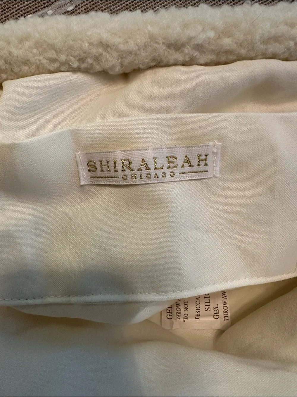 Shiraleah Sherpa clutch ivory white teddy fluffy cloud dumpling makeup pouch bag